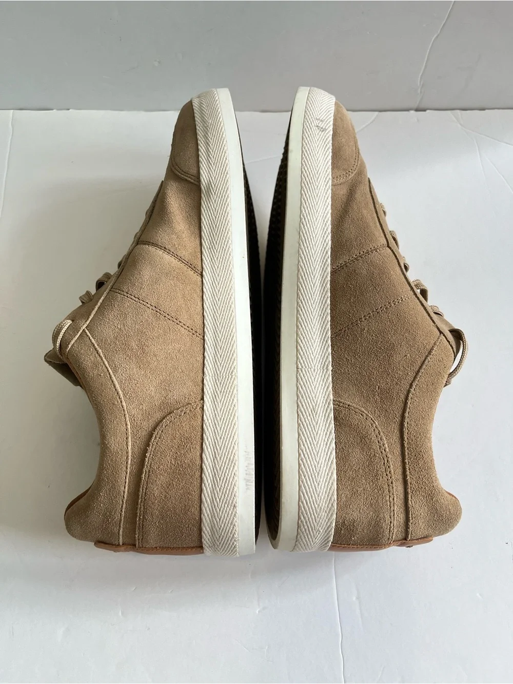Allen Edmonds Men's Holden Beach Sneaker Bone Beige Suede Comfort Shoe Size 13D